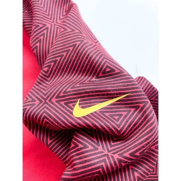 Women's Nike Pro Livestrong Red Orange Long Sleeve Half Zip Top Size Large - Picture 4 of 10